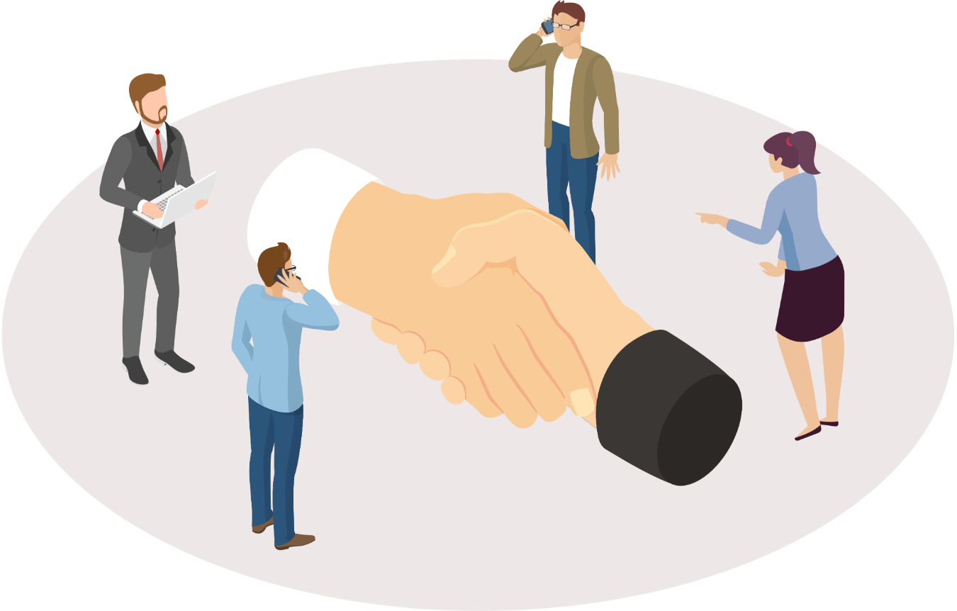 Illustration Unternehmenswert Respekt und Fairness FiANTEC